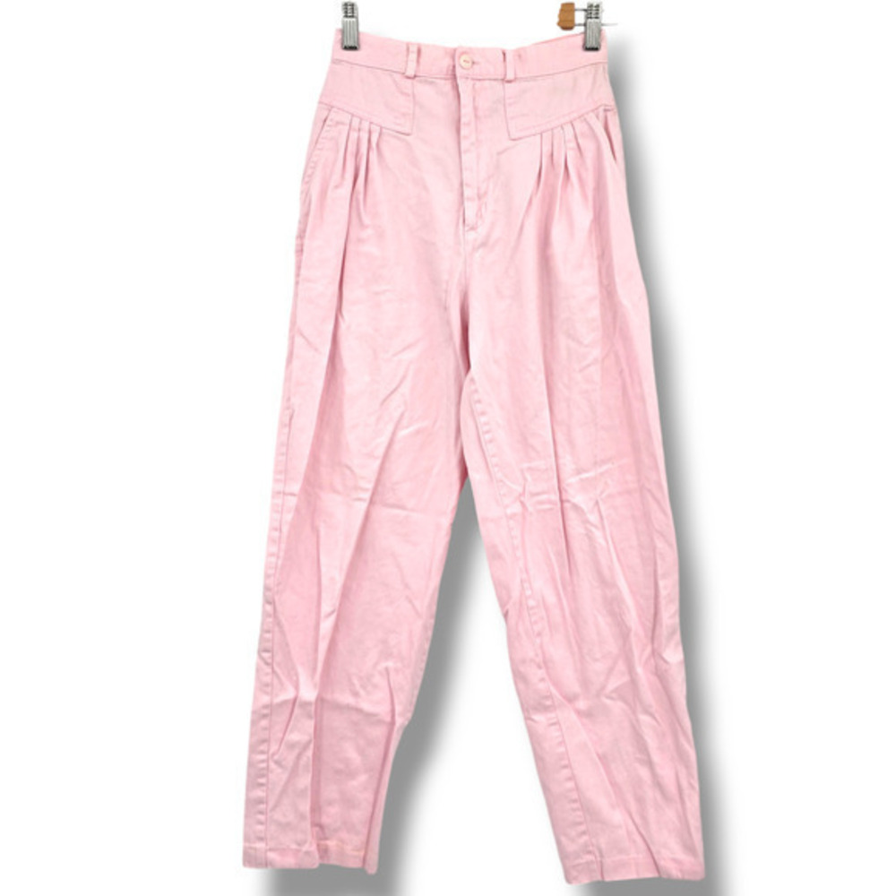 Averroe Women's Juniors High‎ Rise Pleat Waist Taper Leg Pants Pink Size 9/10